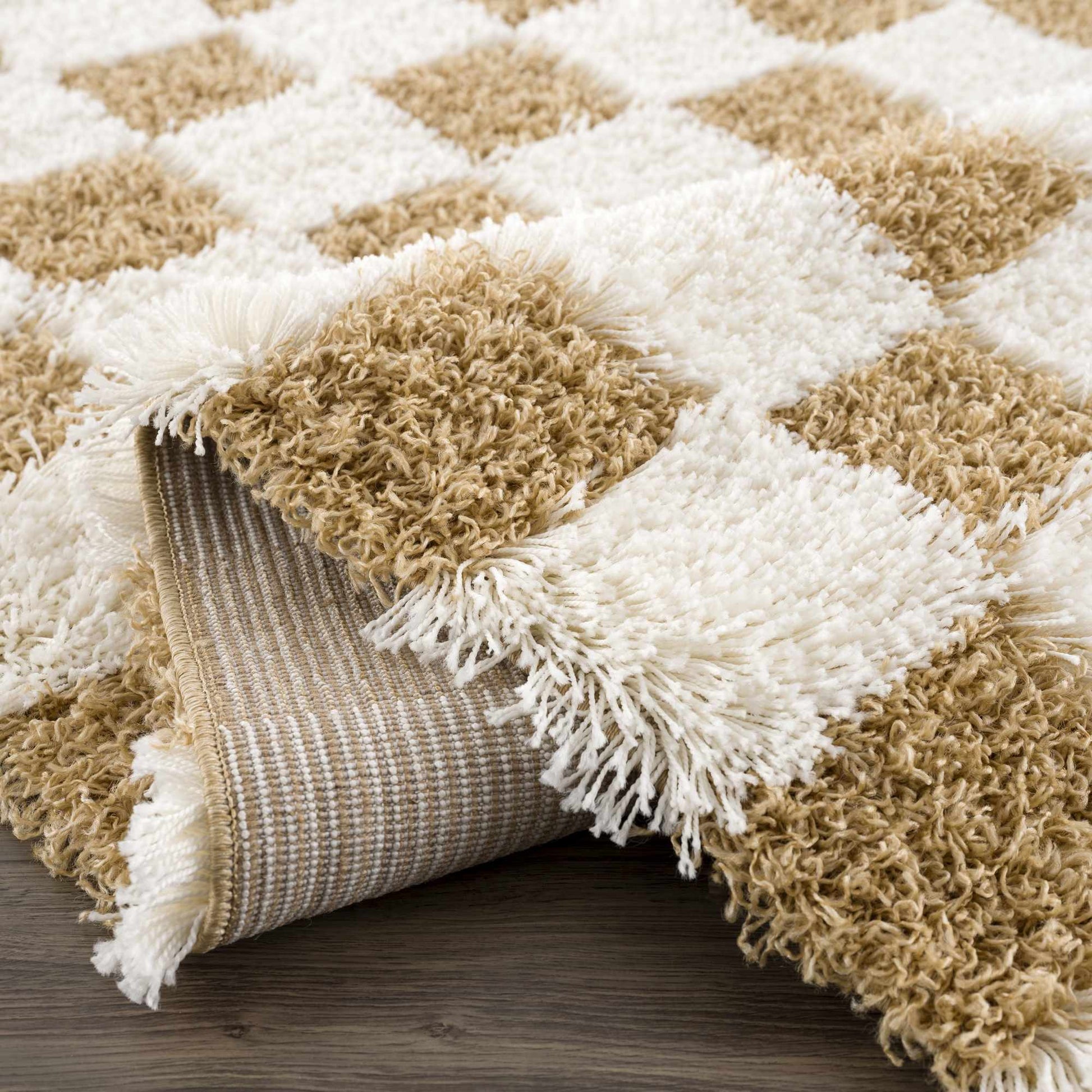 Atira Mustard Checkered Area Rug - Marsh and Manor Collective