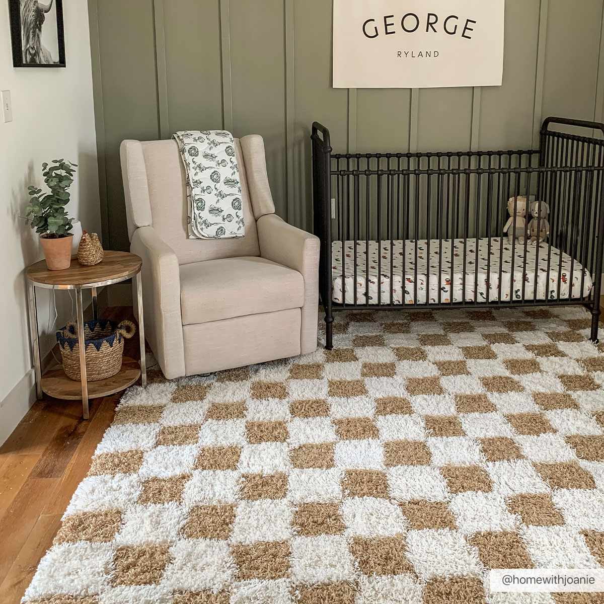 Atira Mustard Checkered Area Rug - Marsh and Manor Collective