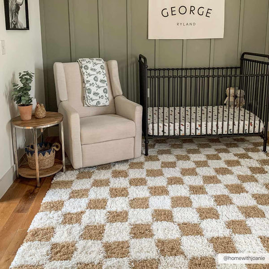 Atira Mustard Checkered Area Rug - Marsh and Manor Collective