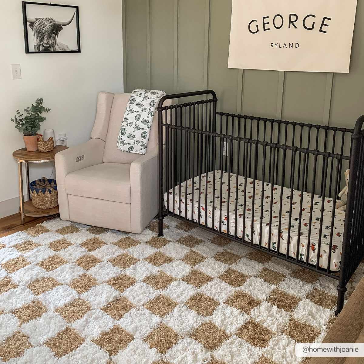 Atira Mustard Checkered Area Rug - Marsh and Manor Collective