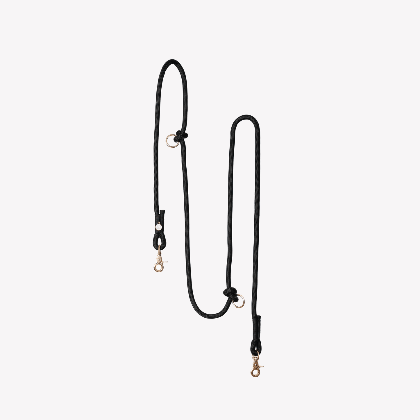 'Black' - Hands Free Braided Leash - Marsh and Manor Collective