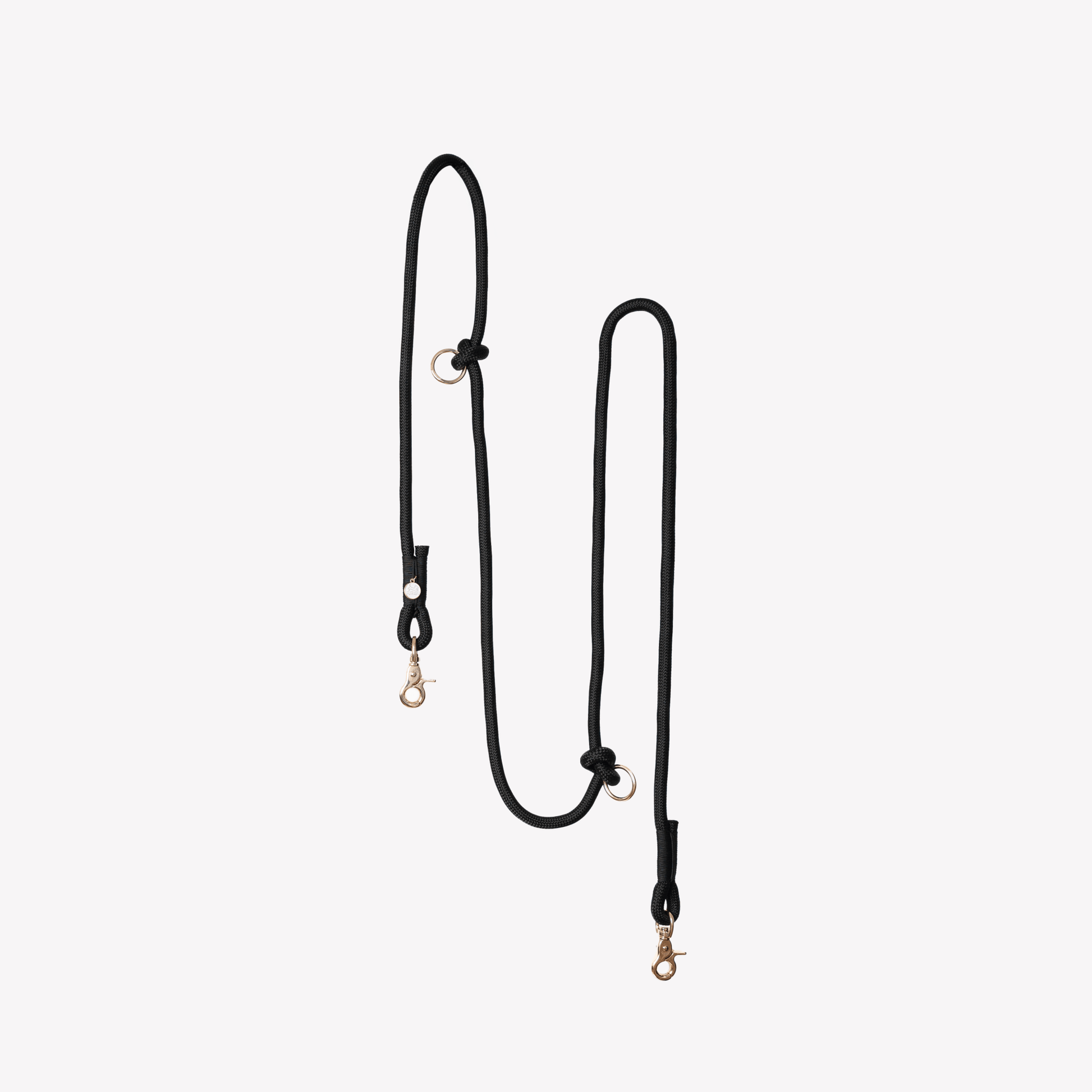 'Black' - Hands Free Braided Leash - Marsh and Manor Collective
