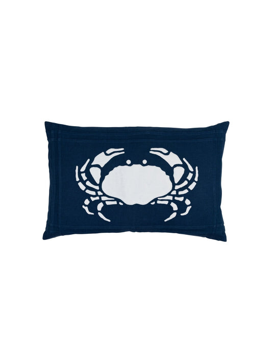 Blue Crab Linen Pillow - Marsh and Manor Collective