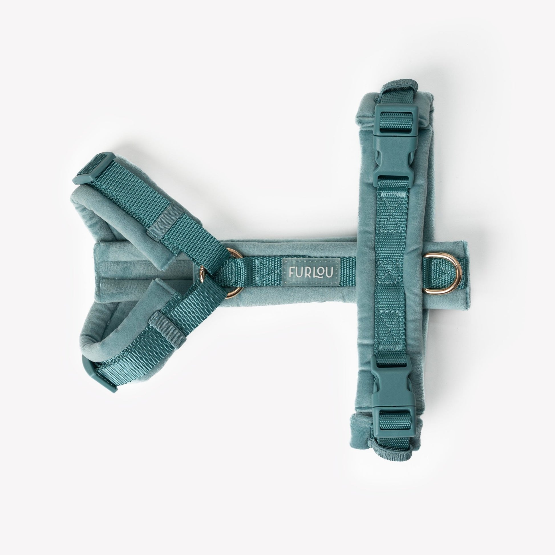 Blue - Velvet Dog Harness - Marsh and Manor Collective