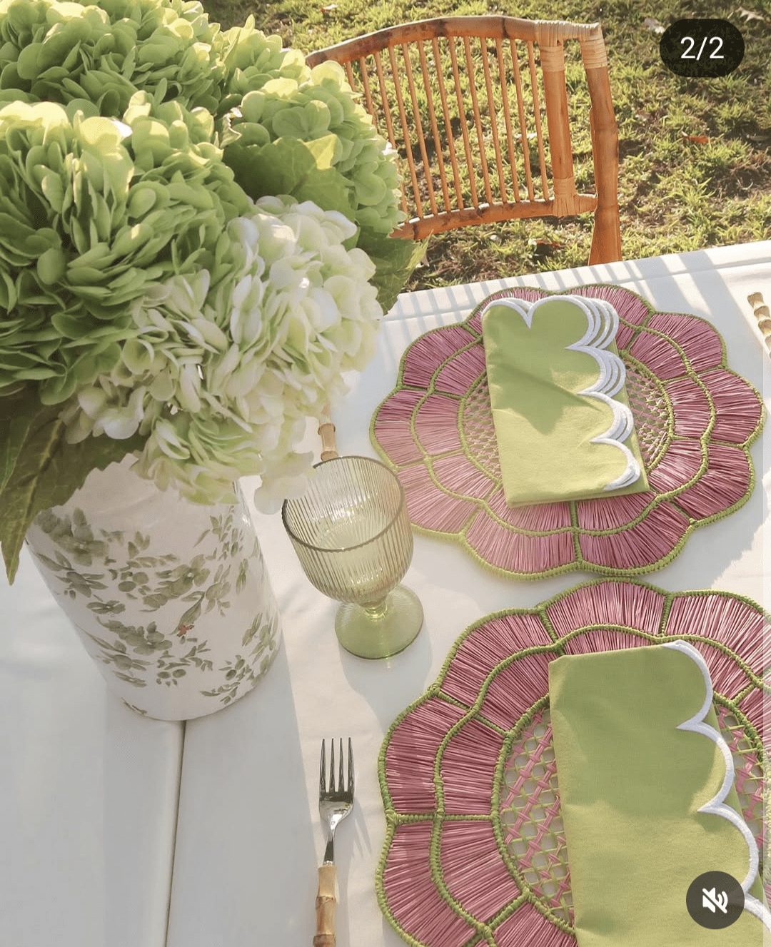 Blush Bloom Woven Placemat - Marsh and Manor Collective