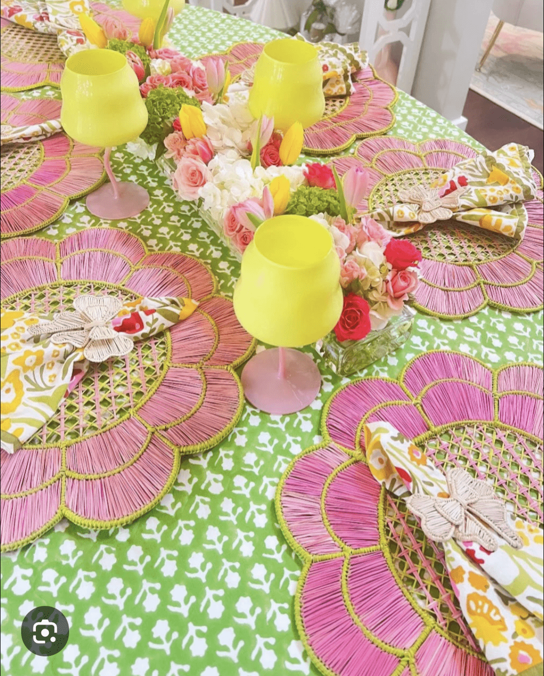 Blush Bloom Woven Placemat - Marsh and Manor Collective
