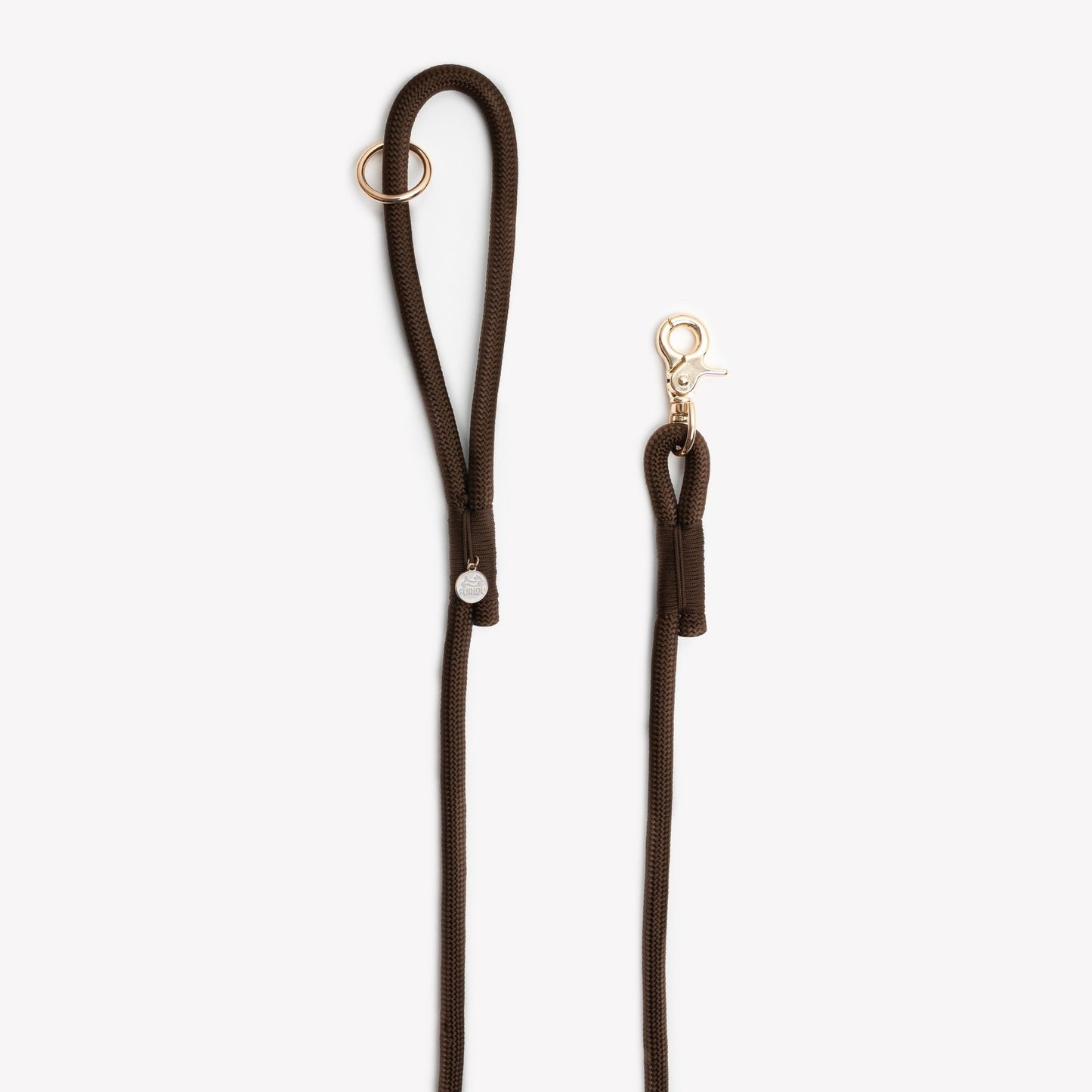 'Brown' - Braided Rope Leash - Marsh and Manor Collective