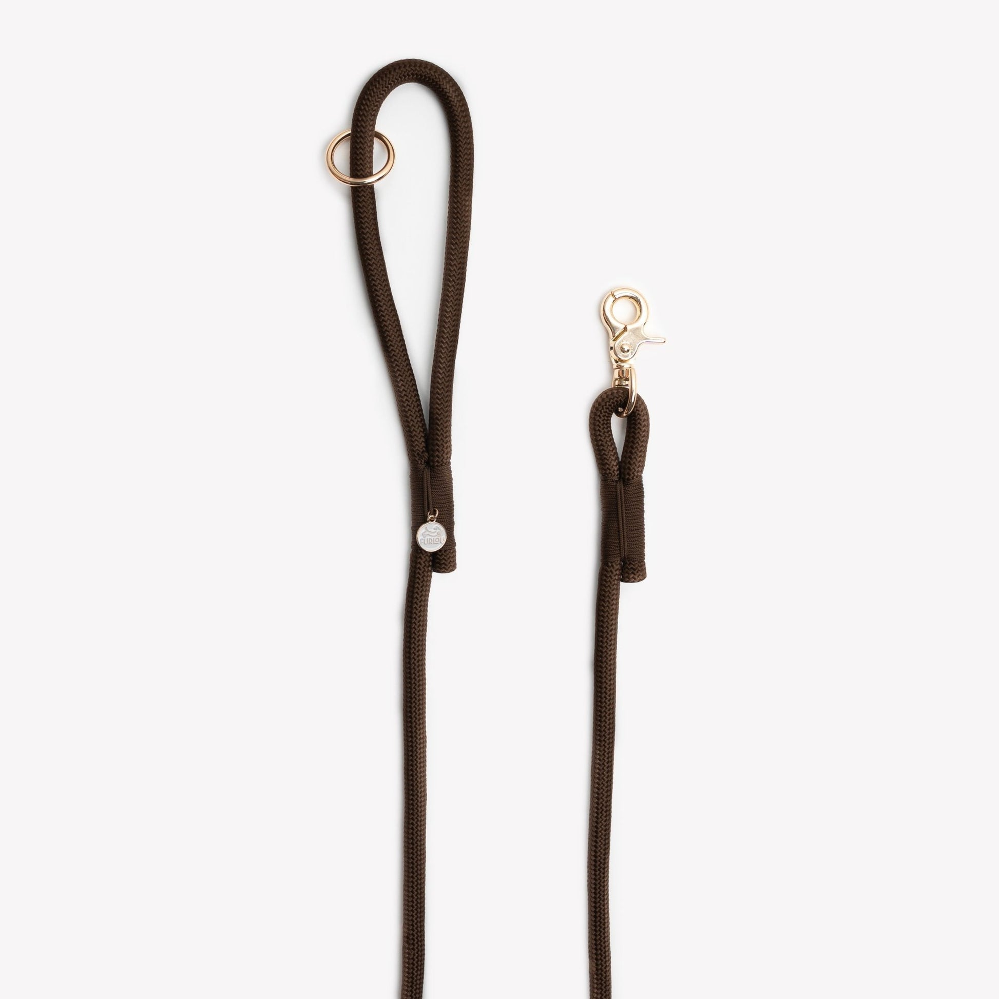'Brown' - Braided Rope Leash - Marsh and Manor Collective