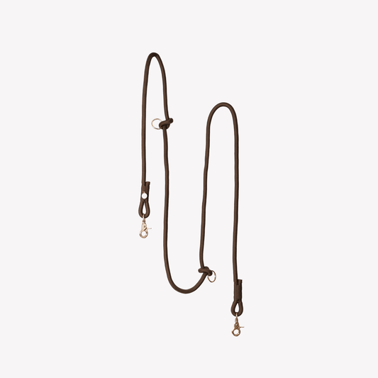 'Brown' - Hands Free Braided Leash - Marsh and Manor Collective