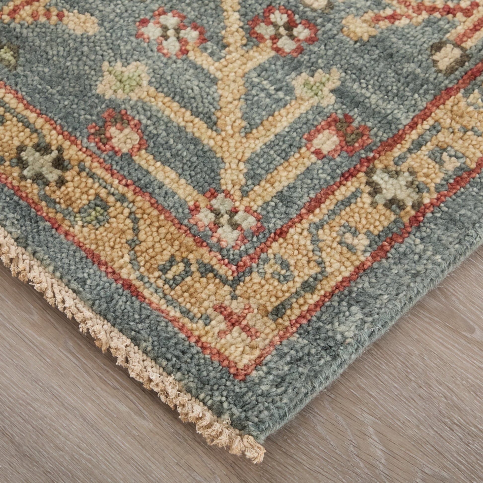 Carrington Traditional Oriental - Blue/Red/Gold Area Rug - Marsh and Manor Collective