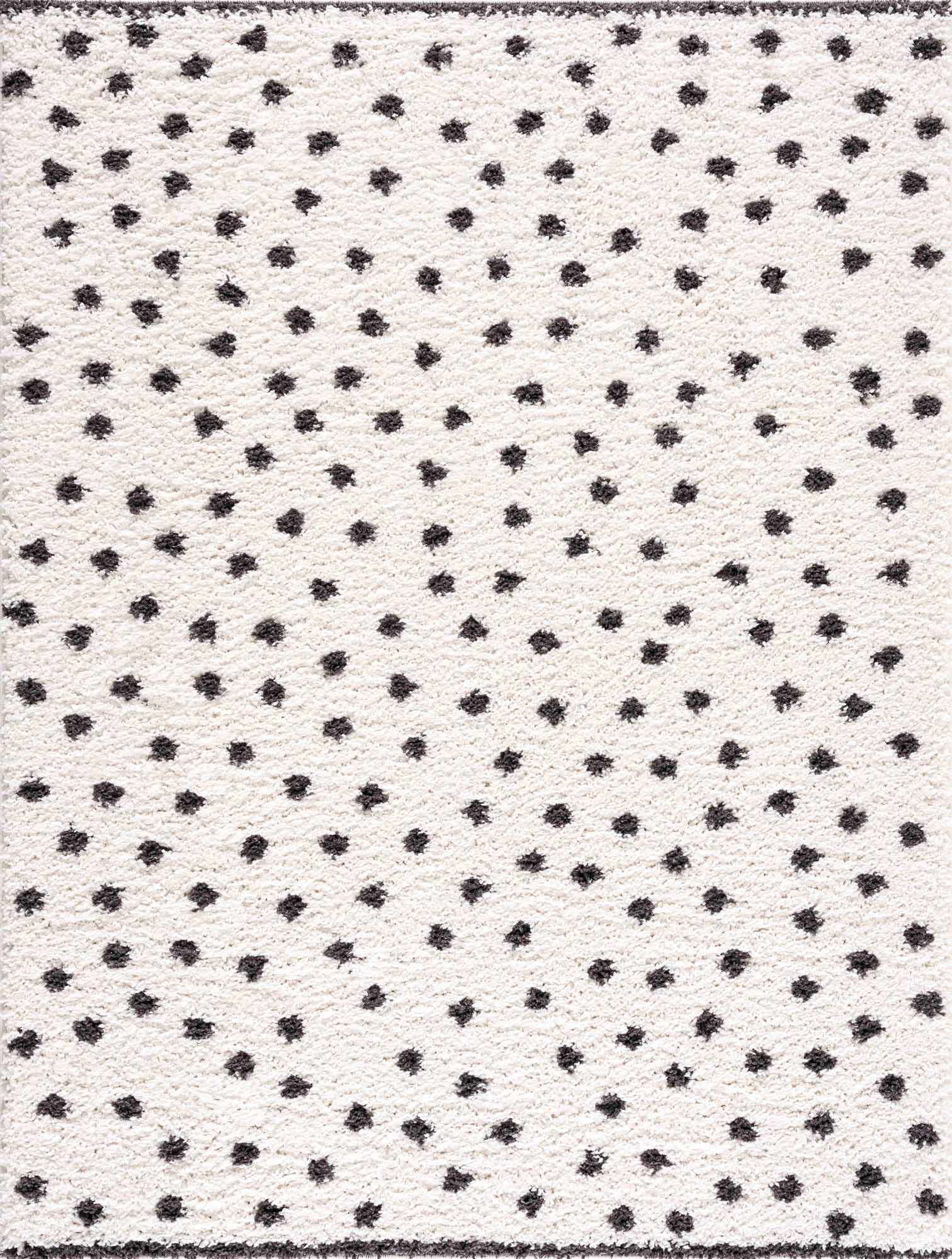 Chaia Dotted Black & White Plush Rug - Marsh and Manor Collective