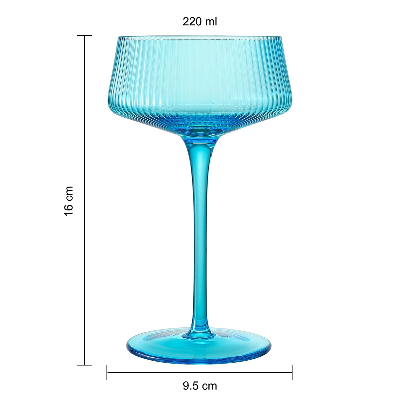 Como Champagne Coupe Cocktail Glasses, Pastel, Set of 6 - Marsh and Manor Collective
