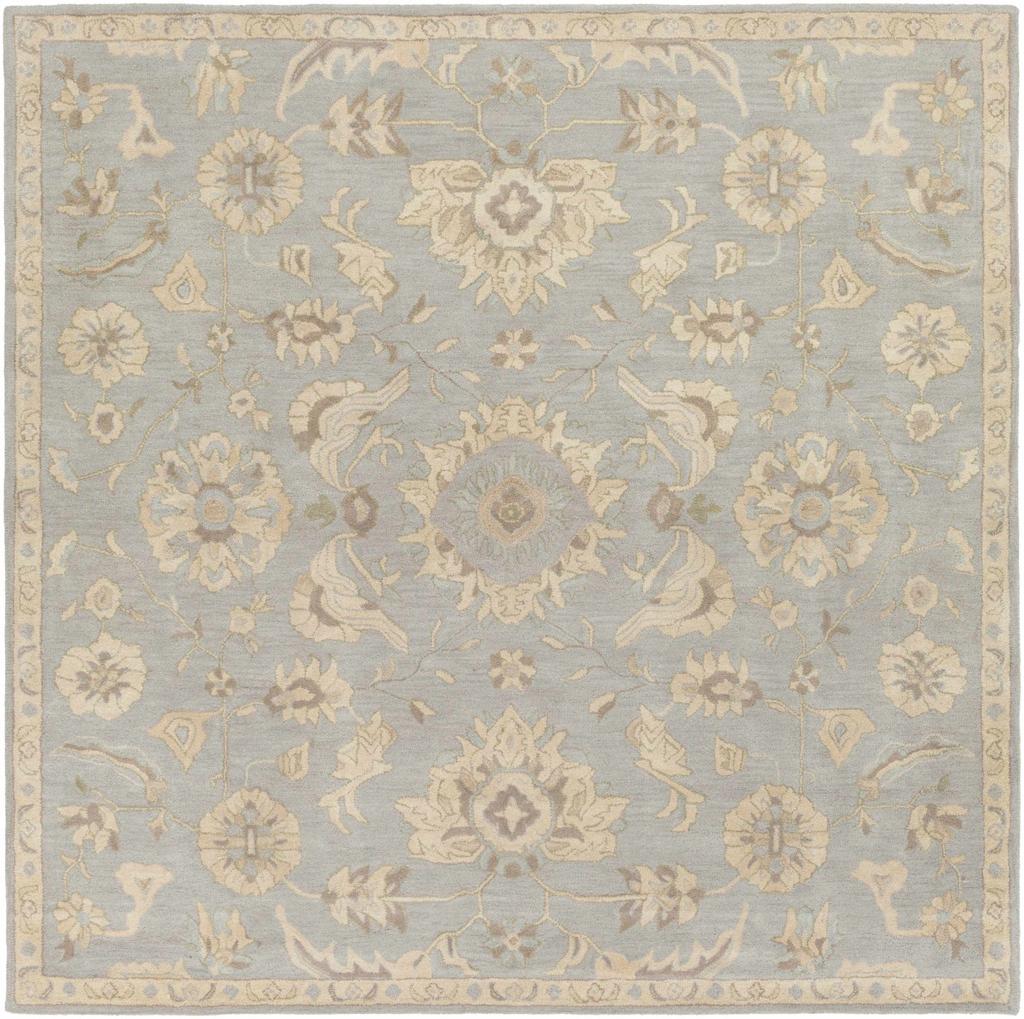 Copen Beige Floral Wool Rug