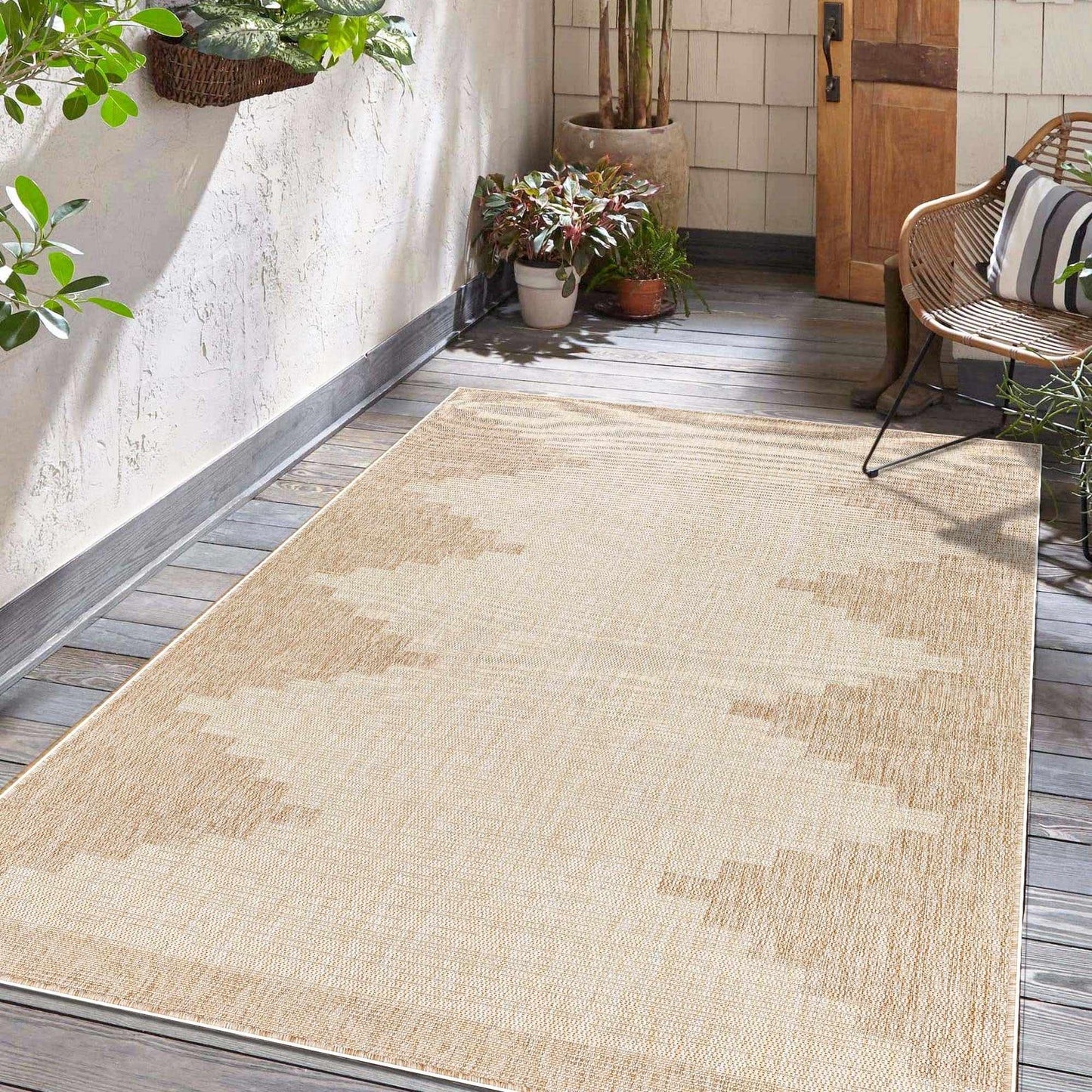 Djugun Beige Indoor & Outdoor Rug - Marsh and Manor Collective