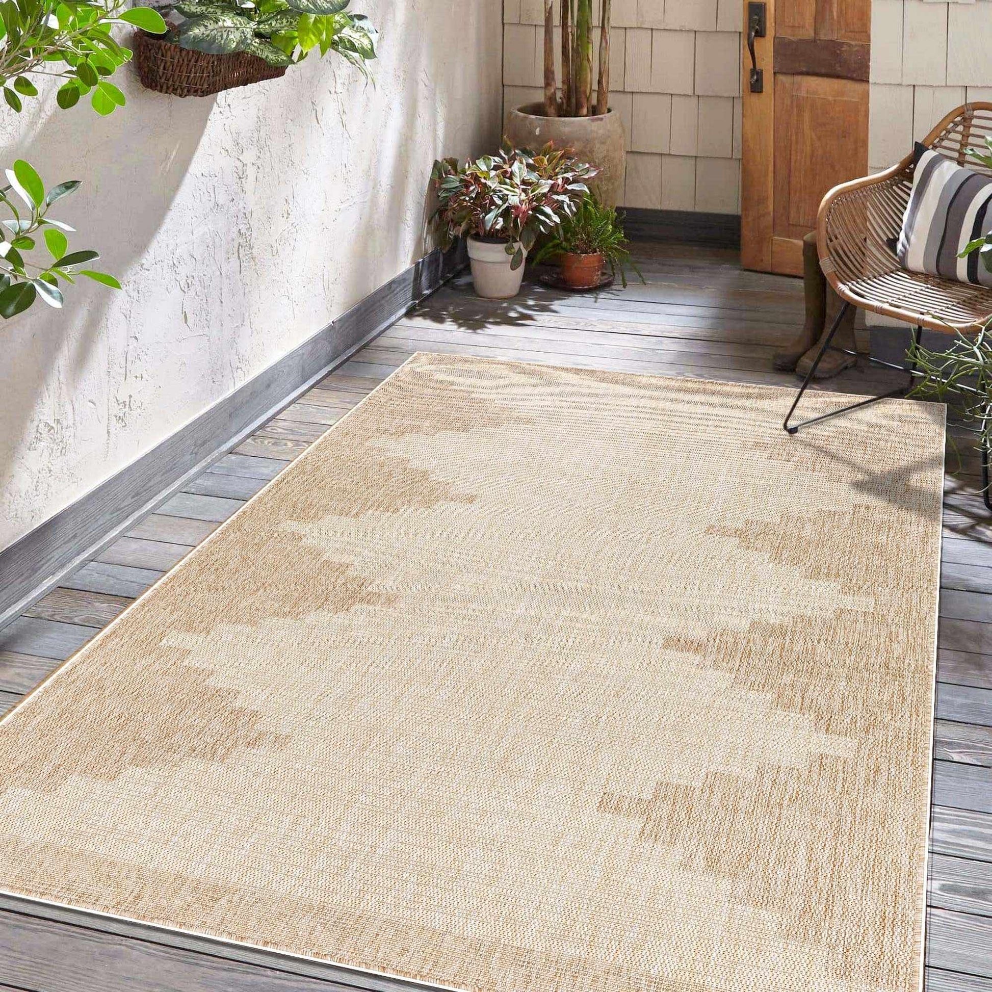 Djugun Beige Indoor & Outdoor Rug - Marsh and Manor Collective