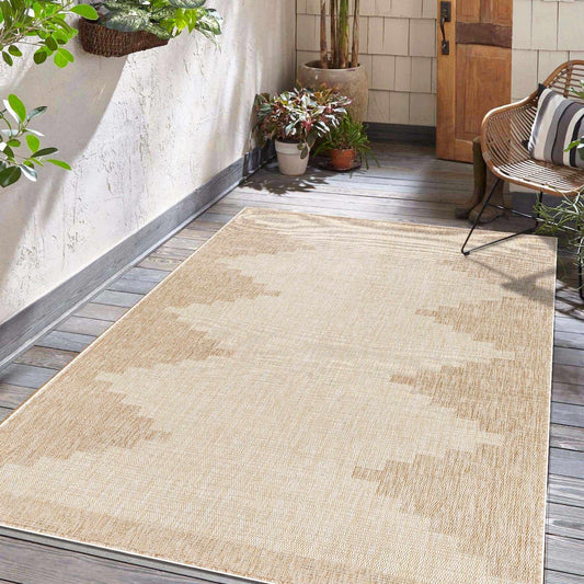 Djugun Beige Indoor & Outdoor Rug - Marsh and Manor Collective