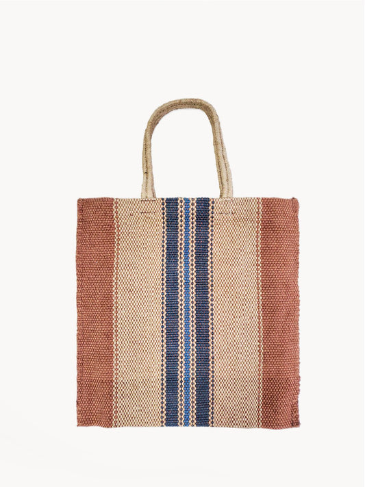 Dora Jute Tote Bag - Multi Light Brown - Marsh and Manor Collective