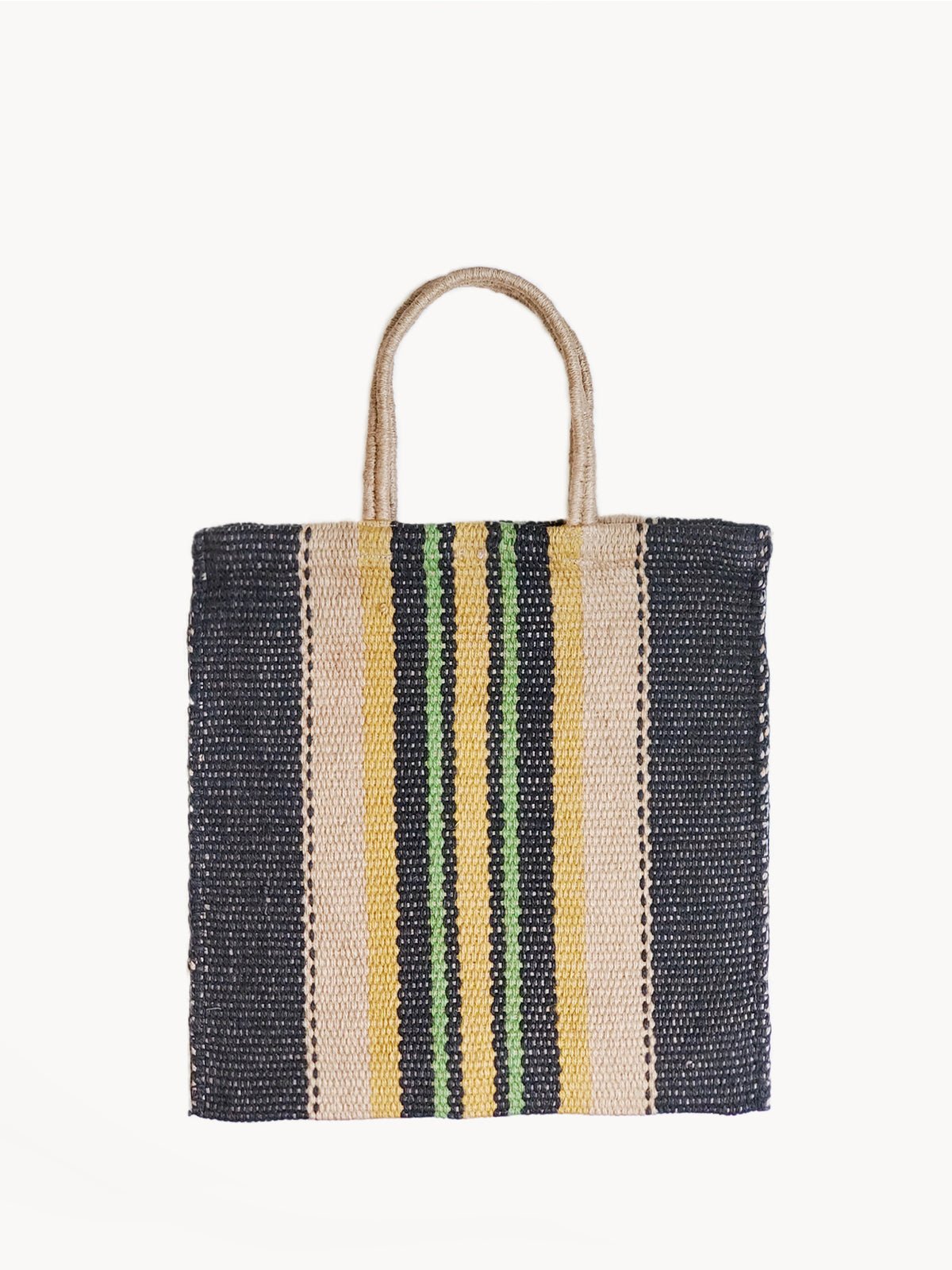Dora Jute Tote Bag - Multi Navy - Marsh and Manor Collective