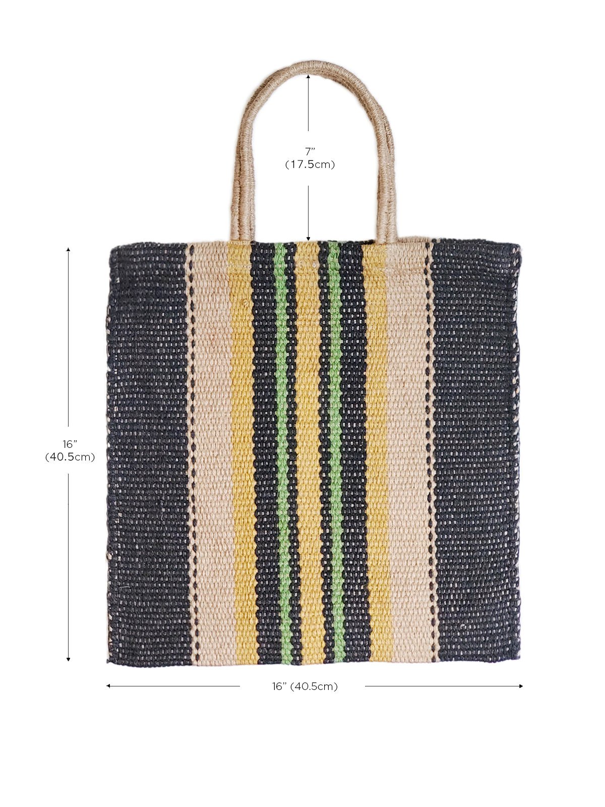 Dora Jute Tote Bag - Multi Navy - Marsh and Manor Collective