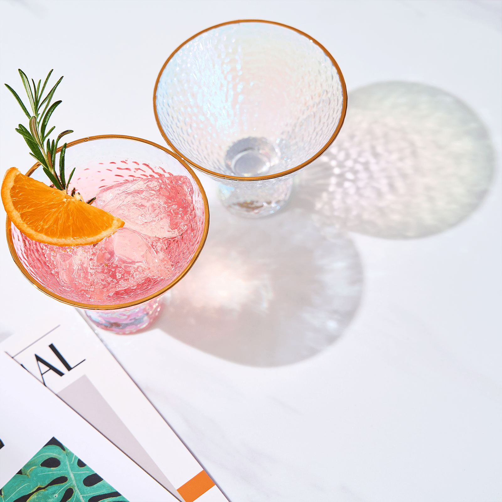 Dulce Martini Cocktail Glassware, Set of 2 - Marsh and Manor Collective