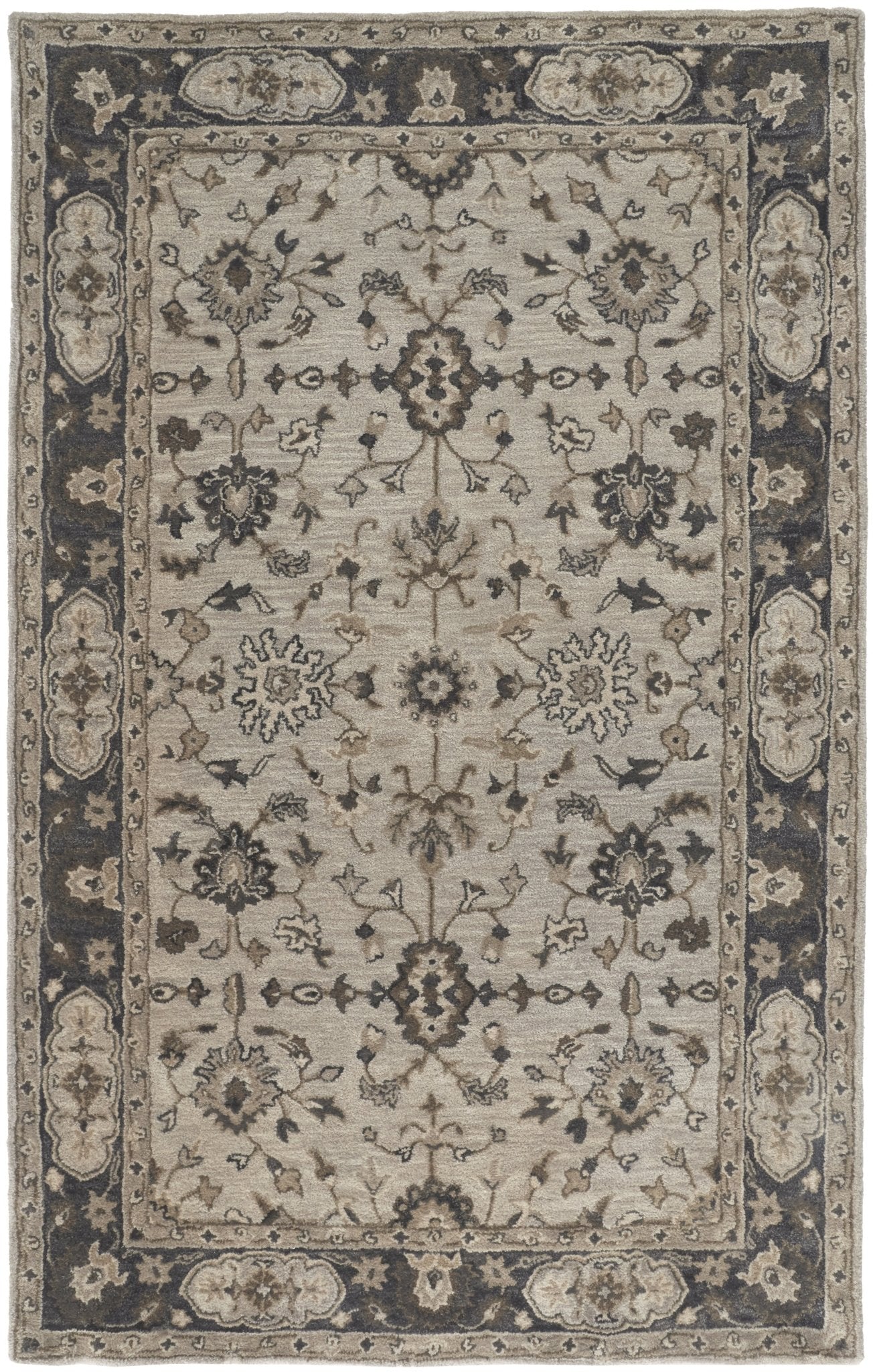 Eaton Traditional Oriental - Gray/Ivory/Taupe Area Rug - Marsh and Manor Collective