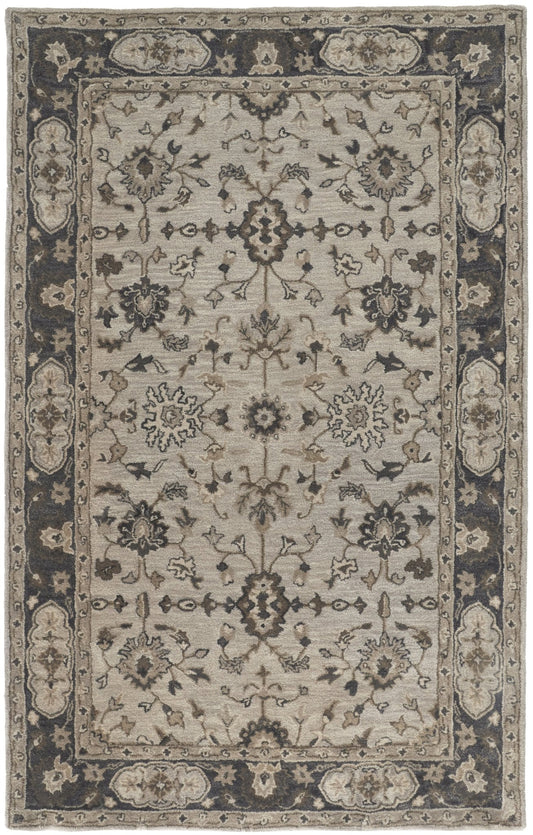Eaton Traditional Oriental - Gray/Ivory/Taupe Area Rug - Marsh and Manor Collective