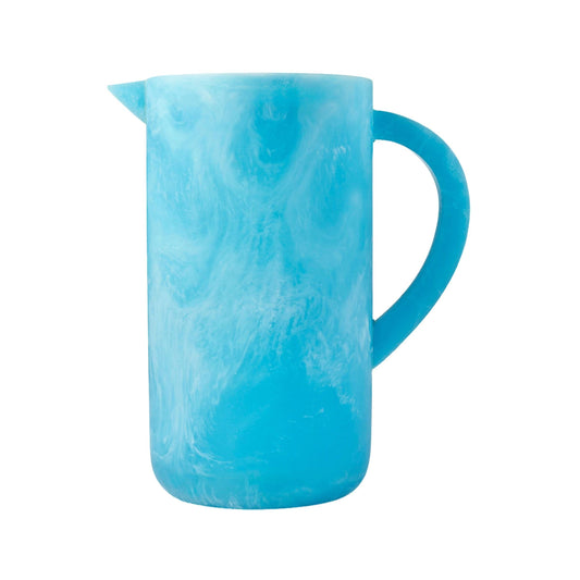 Hadley Lucente Resin Matte Blue Beverage Pitcher