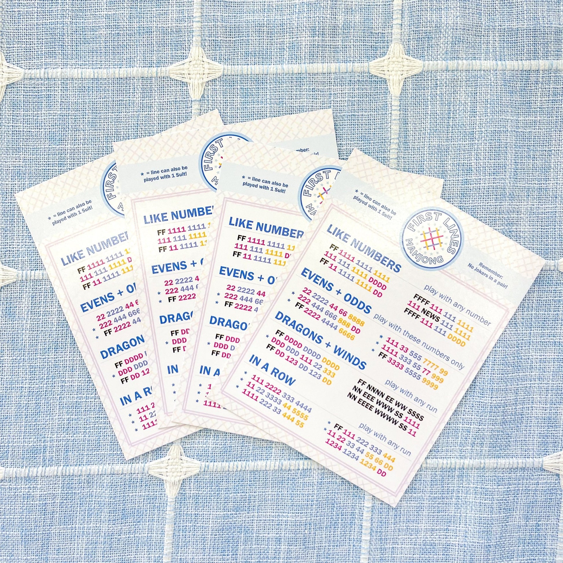 First Lines Mahjong Line Cards - Marsh and Manor Collective