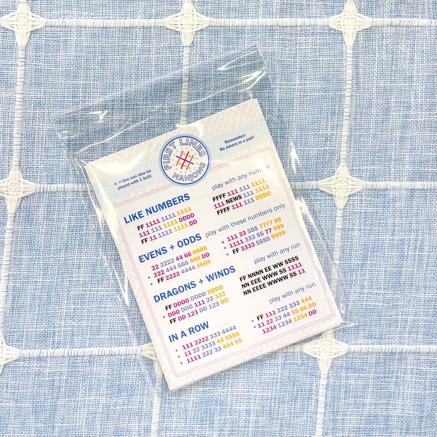 First Lines Mahjong Line Cards - Marsh and Manor Collective