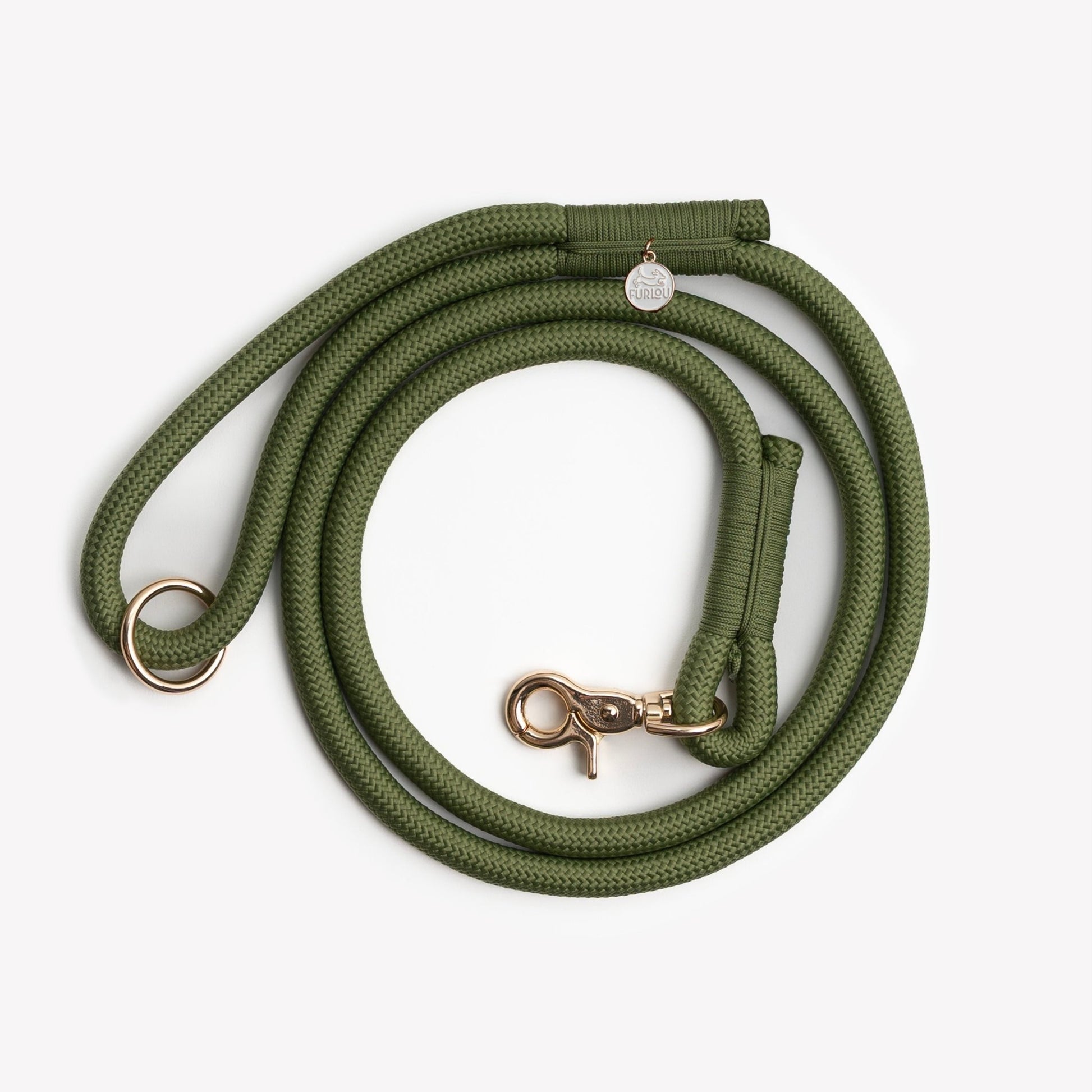 'Green' - Braided Rope Leash - Marsh and Manor Collective