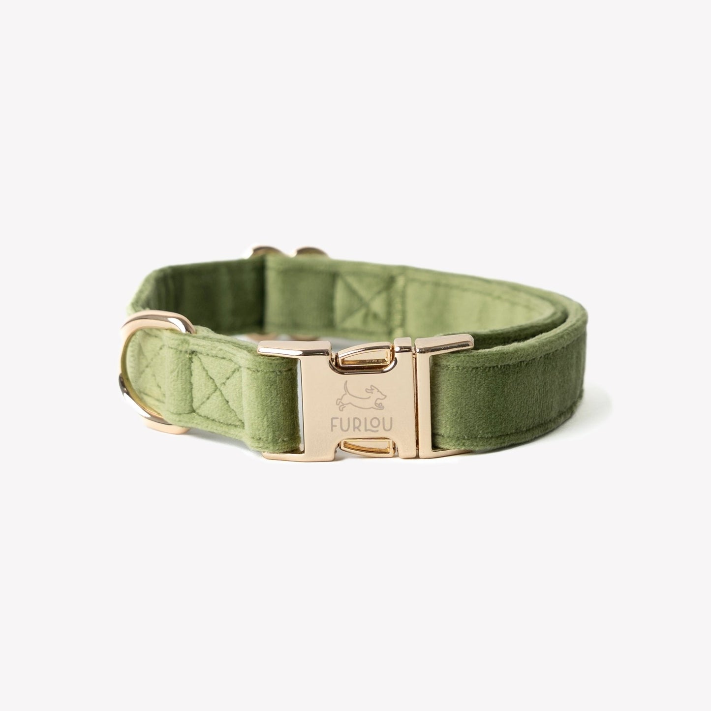 'Green' - Velvet Dog Collar - Marsh and Manor Collective