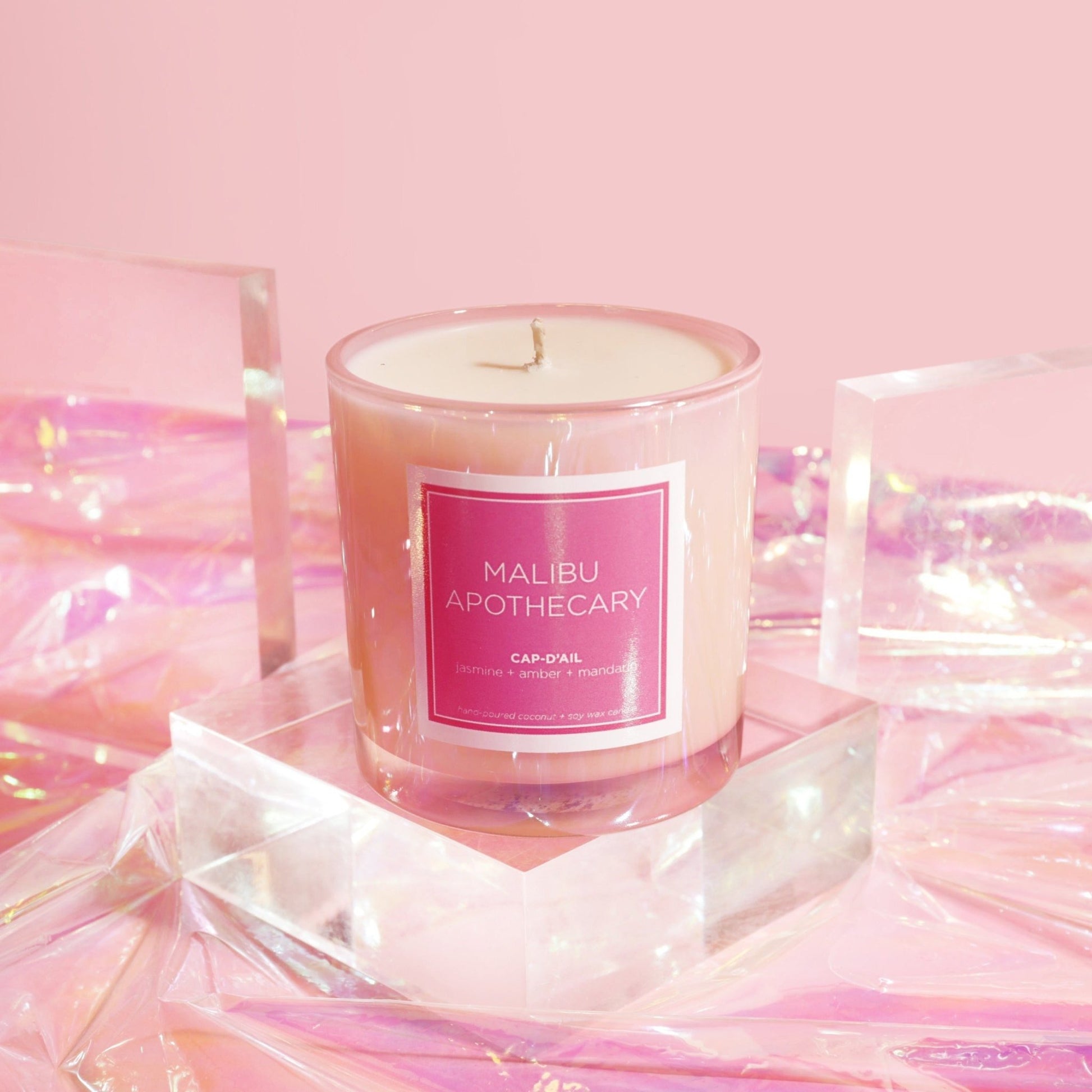 Iridescent Pink Candle - Marsh and Manor Collective