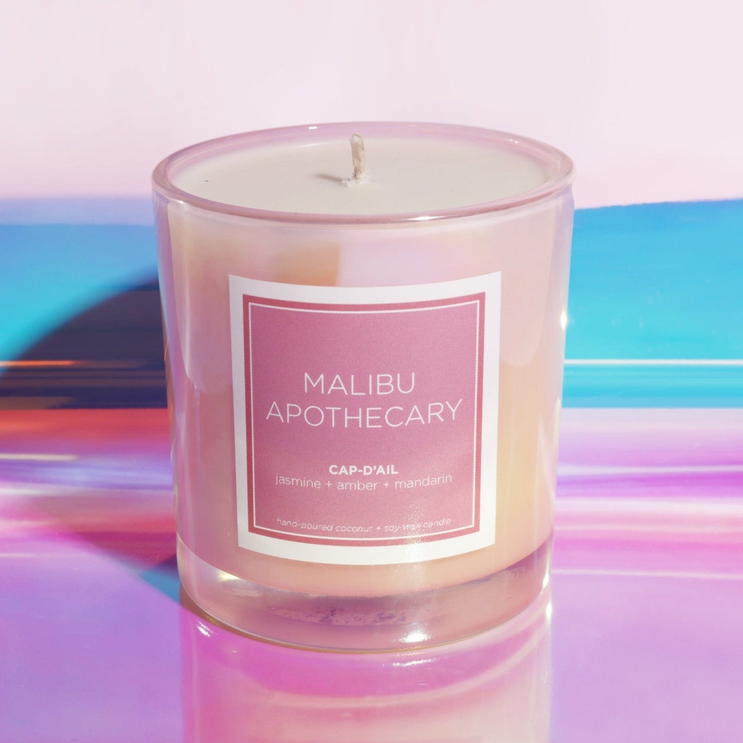 Iridescent Pink Candle - Marsh and Manor Collective