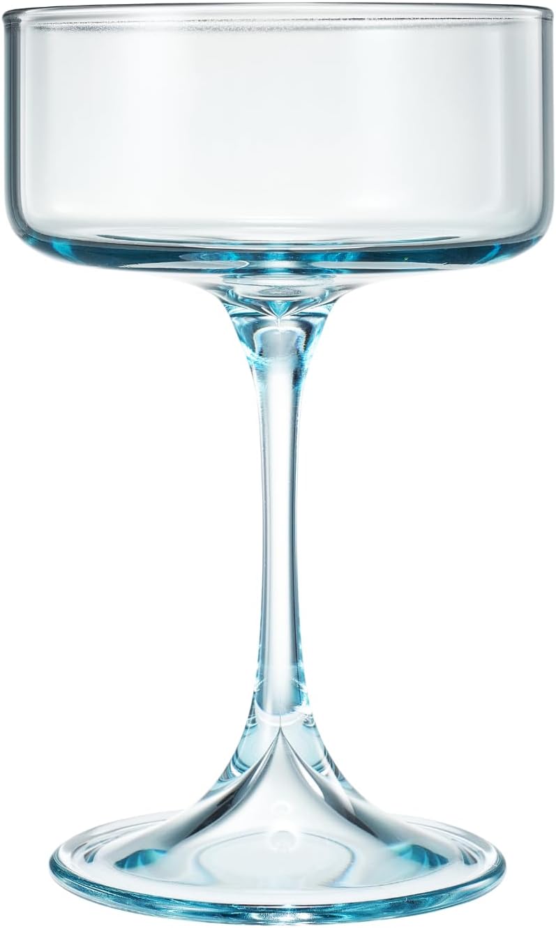Khen Champagne Coupes Morgan Set Vibrant Stemware Drinkware for Parties - Set of 4 Multicolor - Marsh and Manor Collective