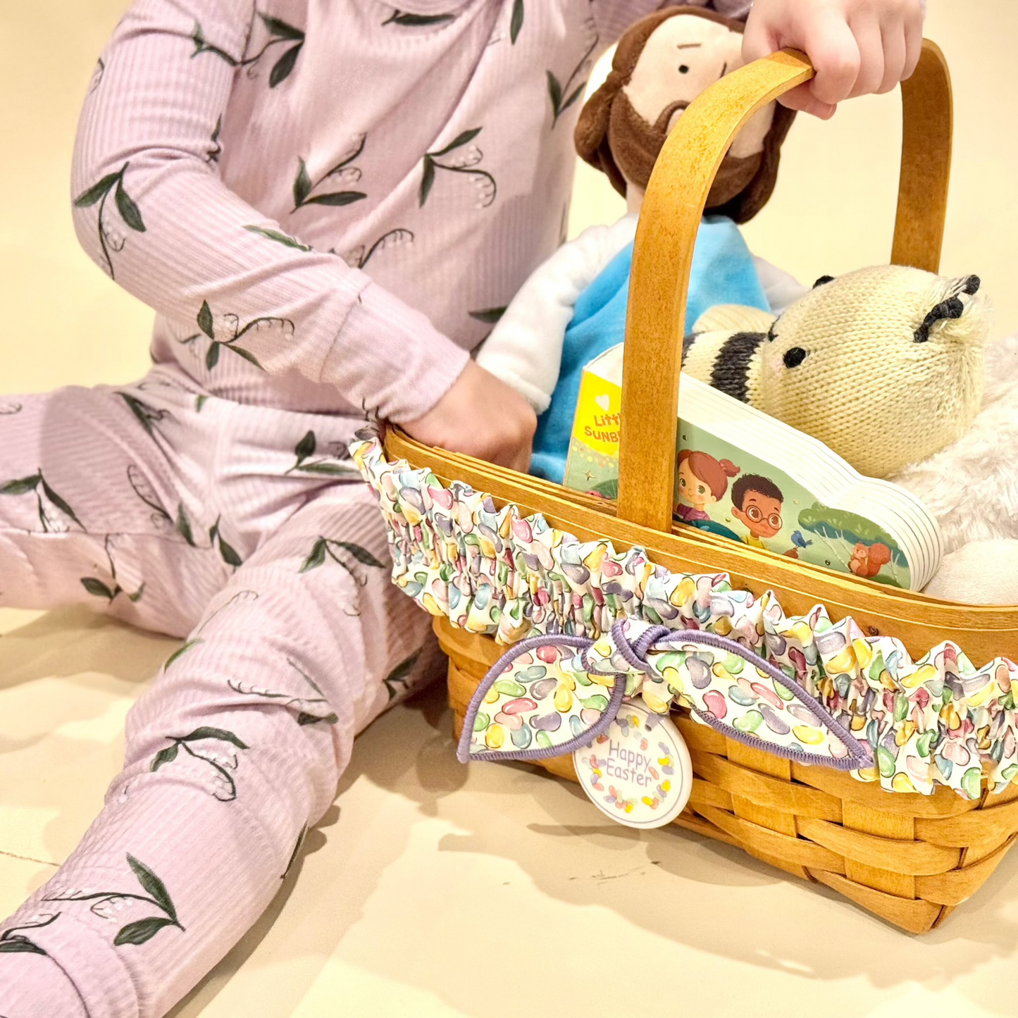 Ribbed Lilies Two-Piece Pajamas