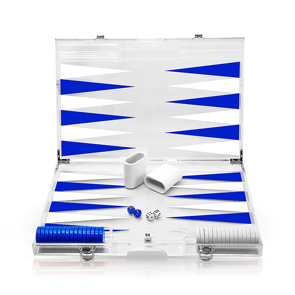 Lucite 18'' Backgammon set - Marsh and Manor Collective