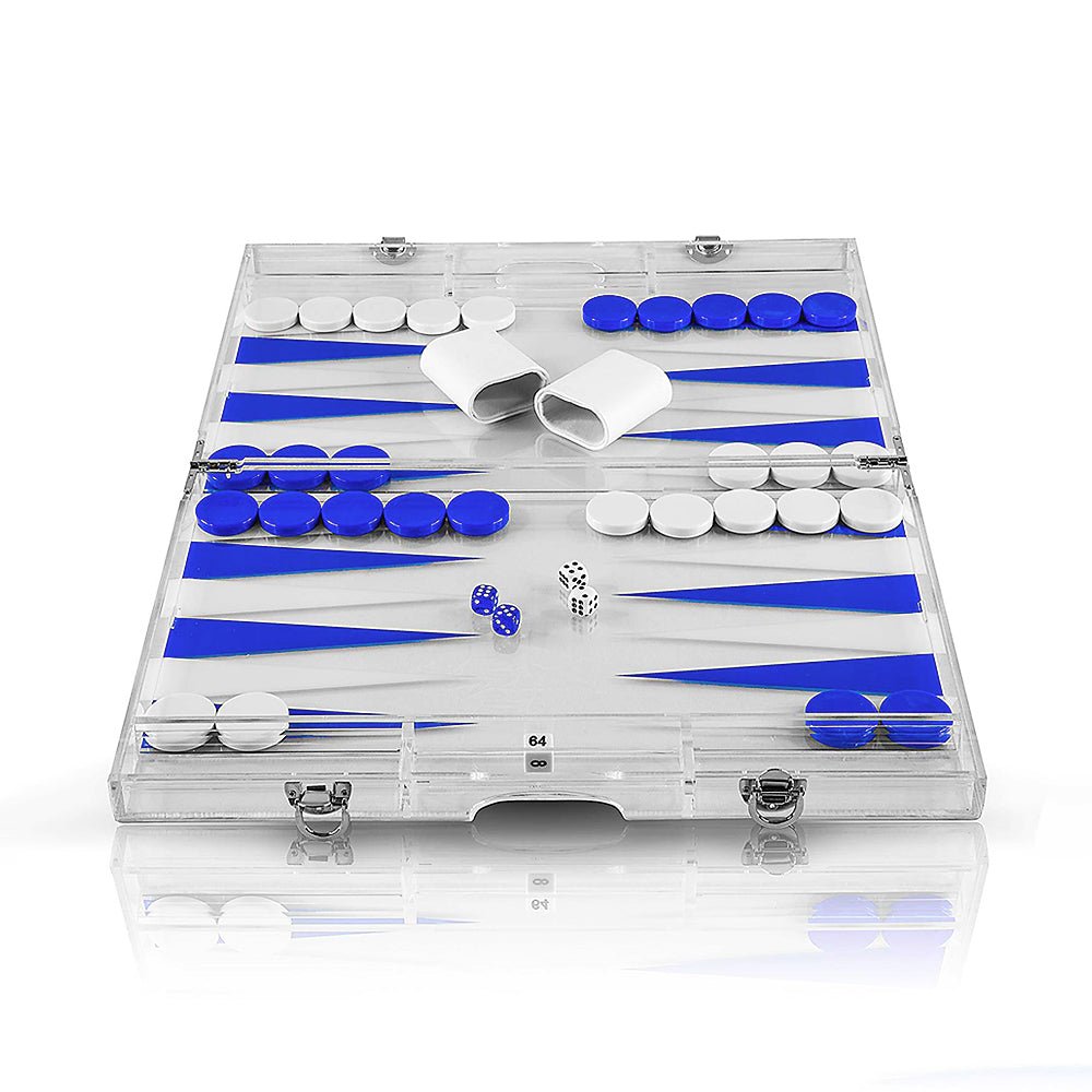 Lucite 18'' Backgammon set - Marsh and Manor Collective