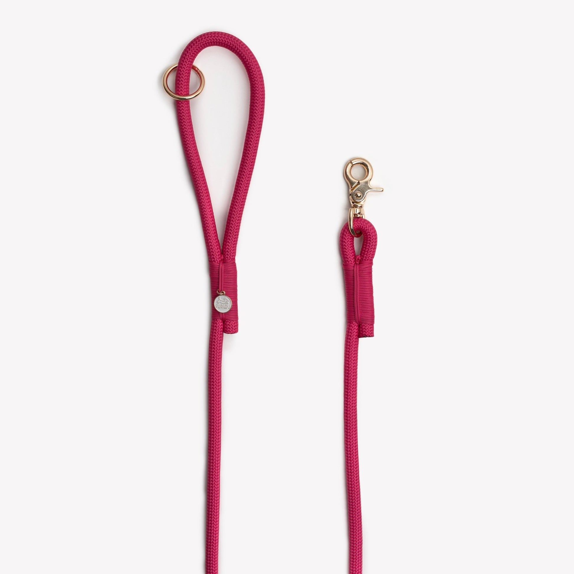 'Magenta' - Braided Rope Leash - Marsh and Manor Collective