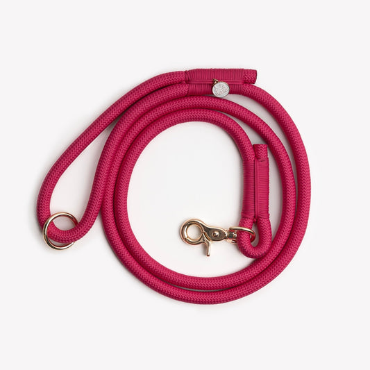 'Magenta' - Braided Rope Leash - Marsh and Manor Collective