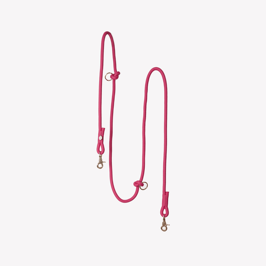 'Magenta' - Hands Free Braided Leash - Marsh and Manor Collective