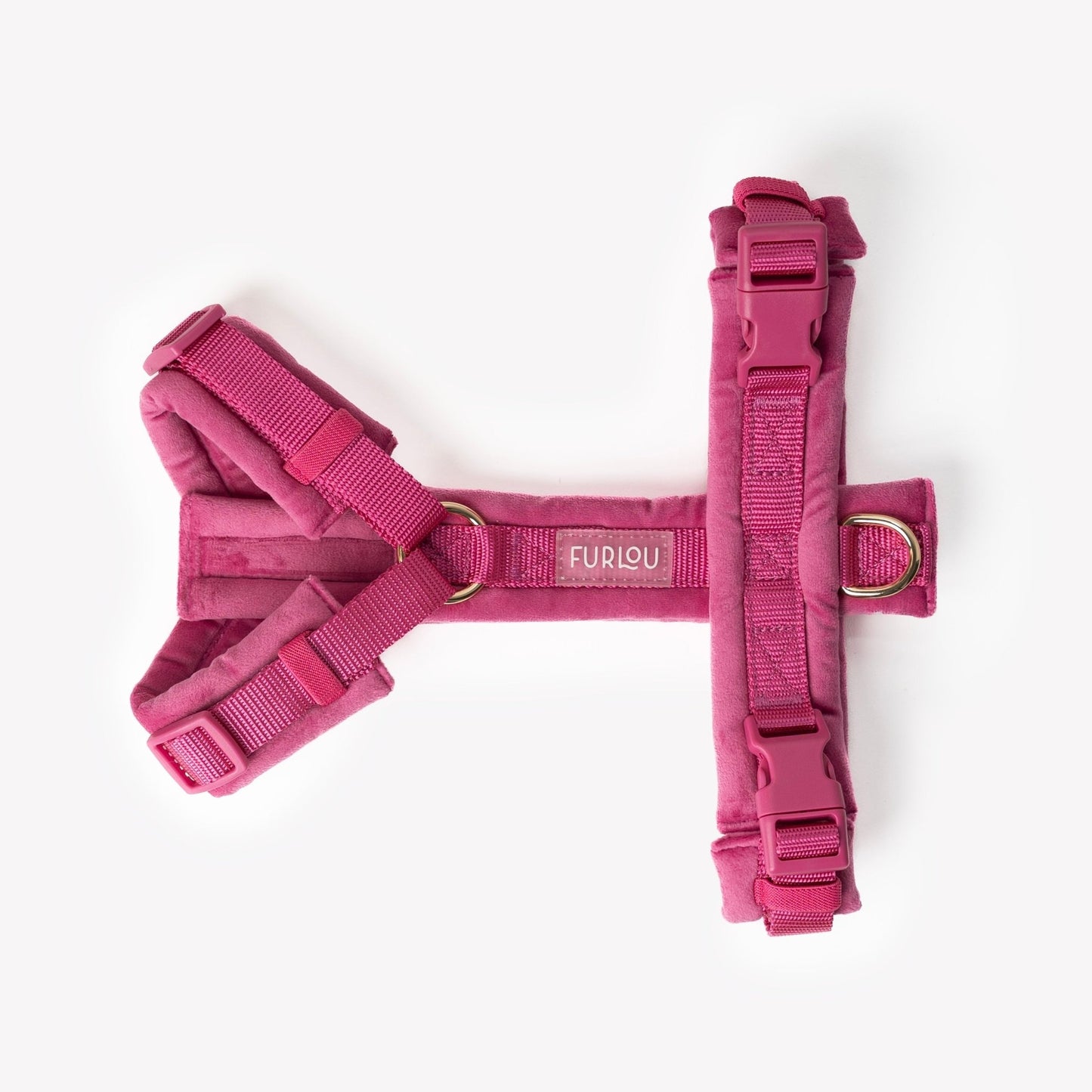 Magenta - Velvet Dog Harness - Marsh and Manor Collective