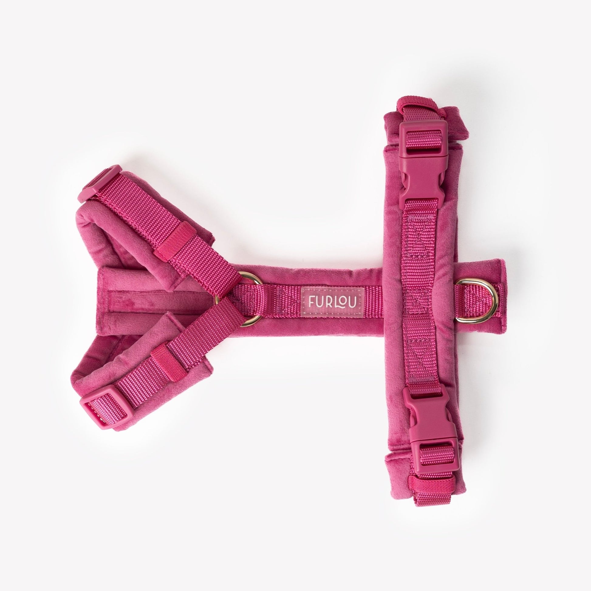 Magenta - Velvet Dog Harness - Marsh and Manor Collective