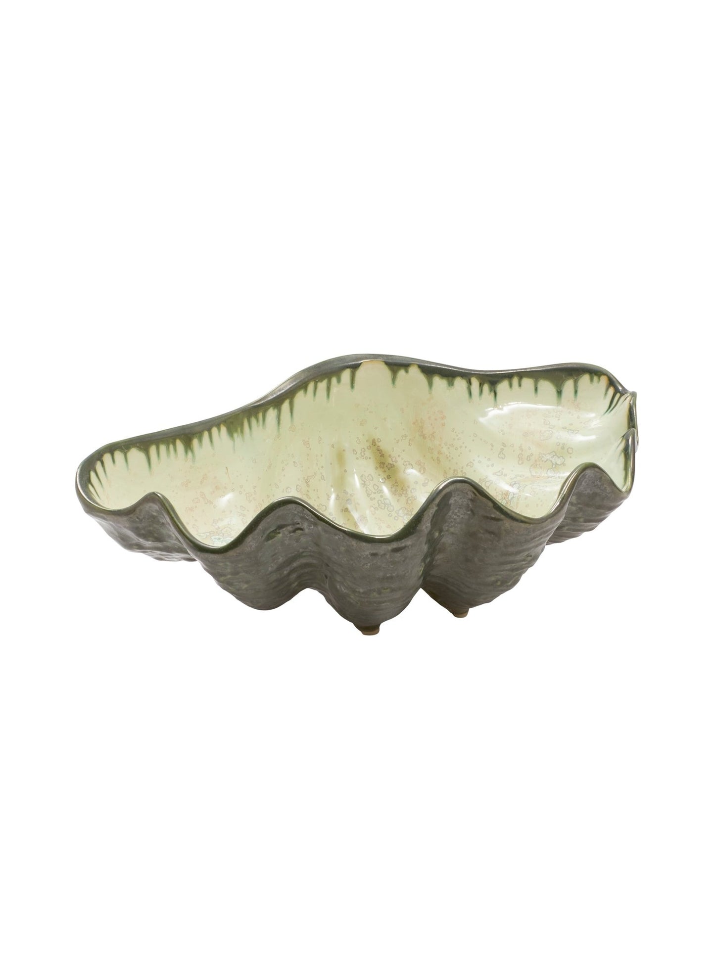 Mint and Charcoal Sea Clam Bowl - Marsh and Manor Collective