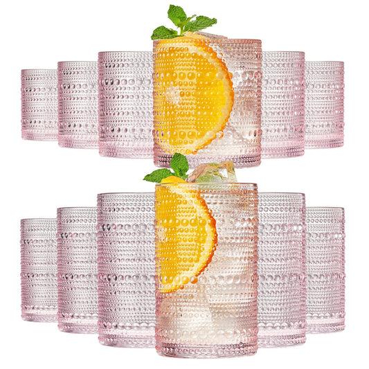 Monet Hobnail Highball & Lowball Glassware, Set of 12 - Marsh and Manor Collective