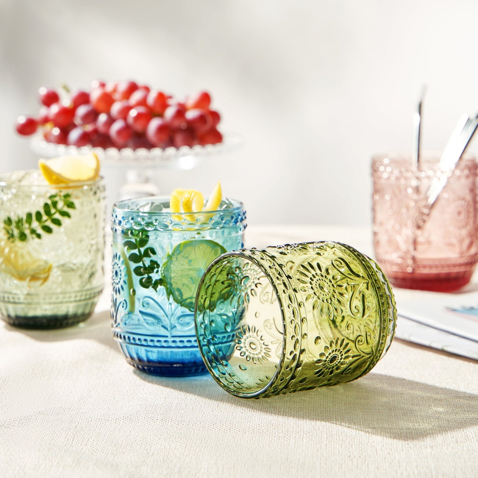 Monet Lowball Tumbler Glassware, Set of 4 - Marsh and Manor Collective