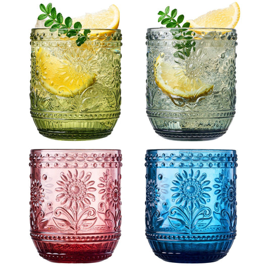 Monet Lowball Tumbler Glassware, Set of 4 - Marsh and Manor Collective
