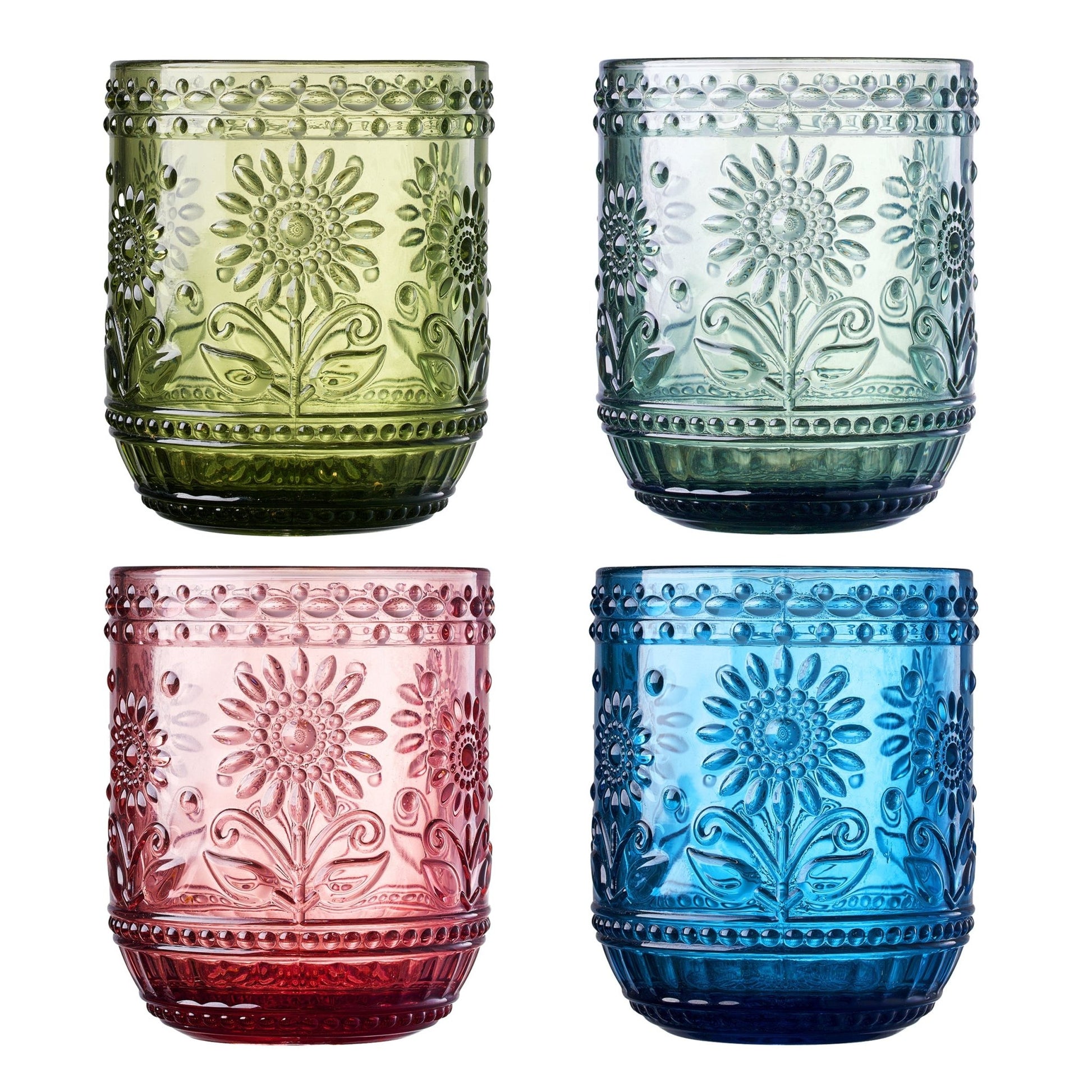 Monet Lowball Tumbler Glassware, Set of 4 - Marsh and Manor Collective