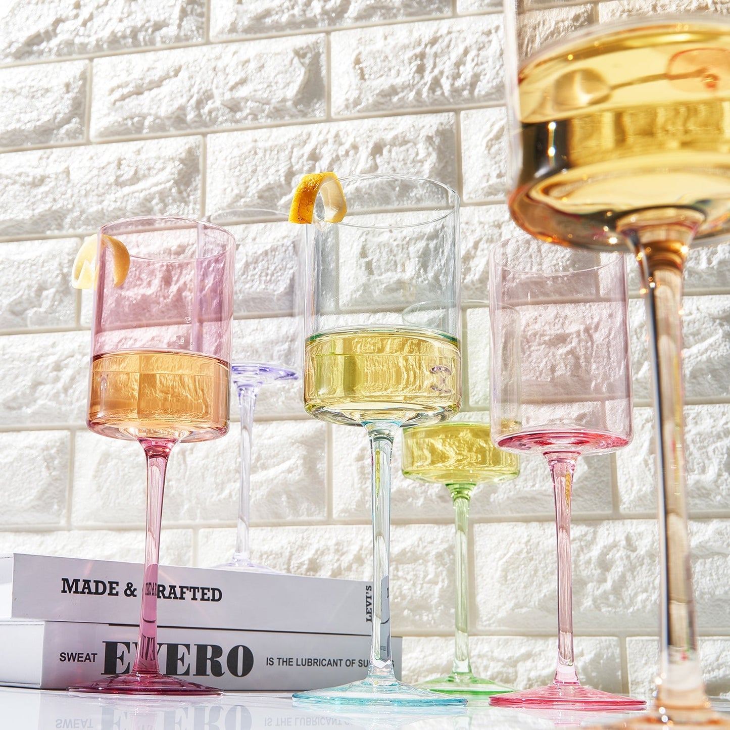 Monet Stemmed Wine Glassware, Set of 6 - Marsh and Manor Collective