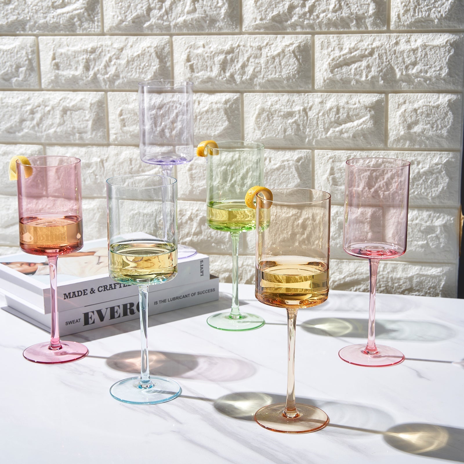 Monet Stemmed Wine Glassware, Set of 6 - Marsh and Manor Collective