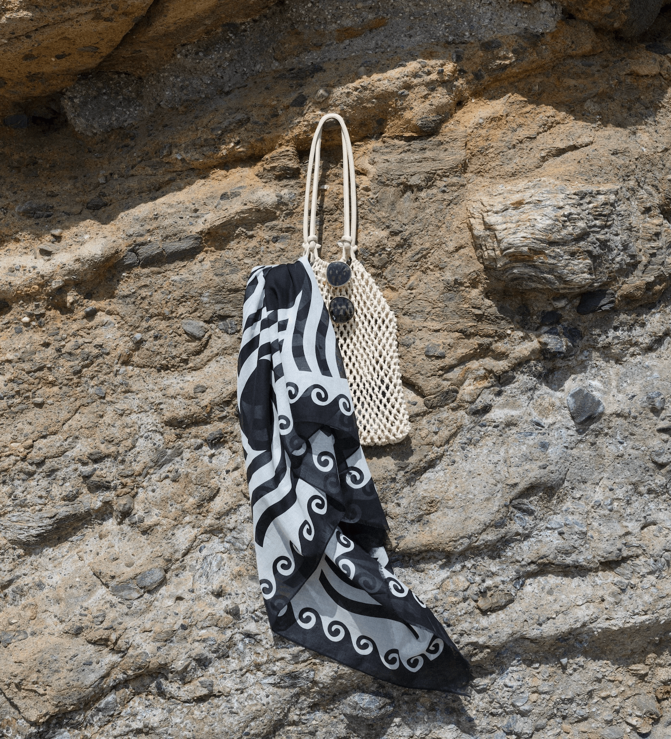 Mykonos Pareo - Midnight Swim Sun Pattern - Marsh and Manor Collective